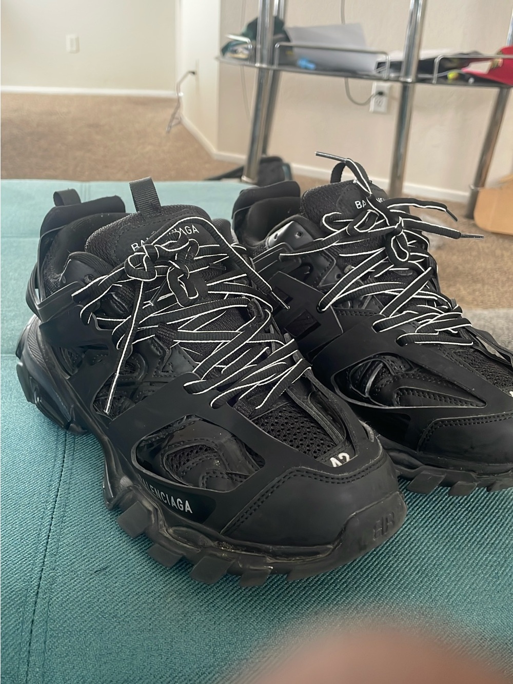 Balenciaga Black Track Style Low-Top Men's Sneakers